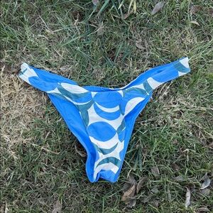 Stone Fox Swim Blue and White Patterned Bikini Luca Bottom